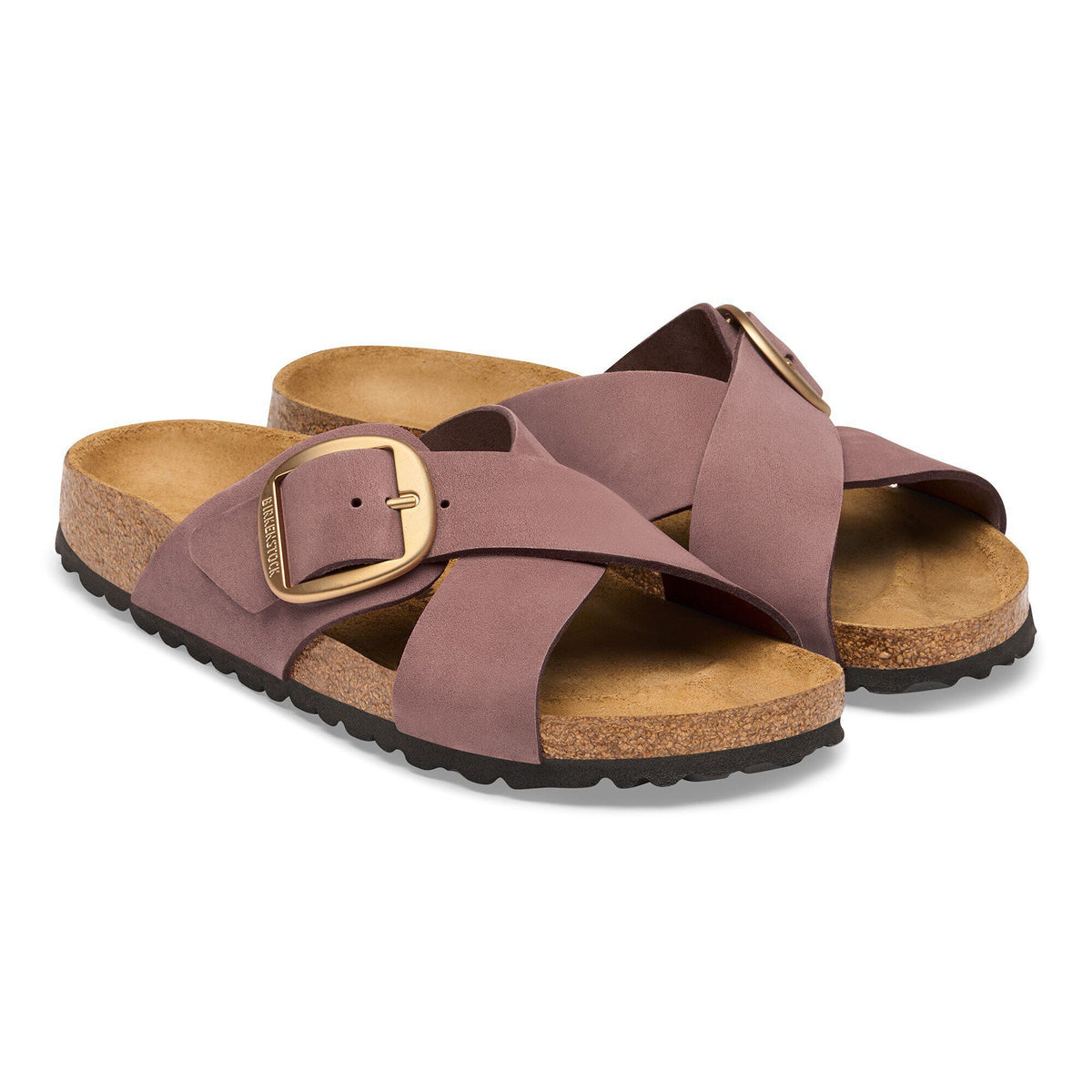 Siena Big Buckle Nubuck Leather in Color Pepper | Birkenstock