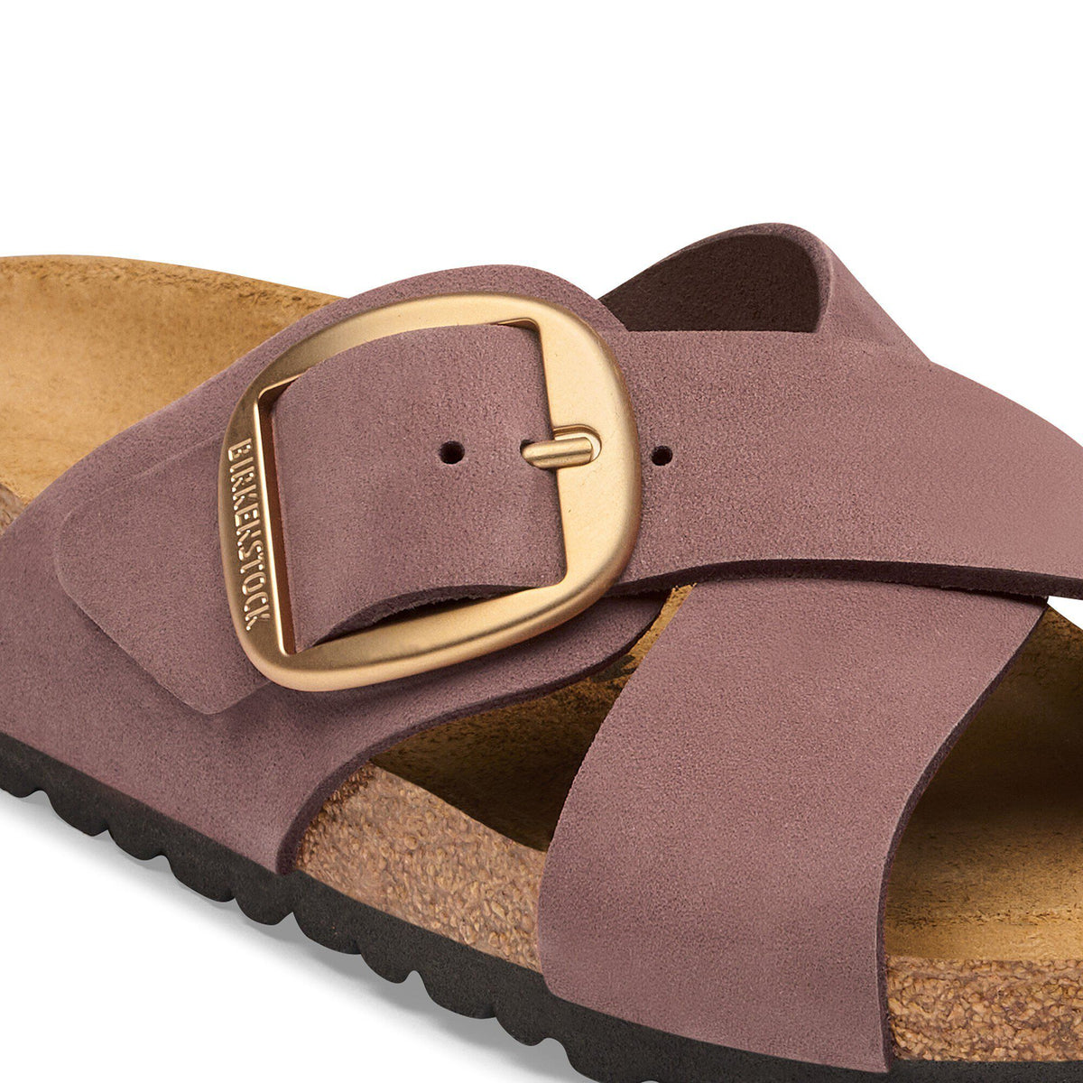 Siena Big Buckle Nubuck Leather in Color Pepper | Birkenstock