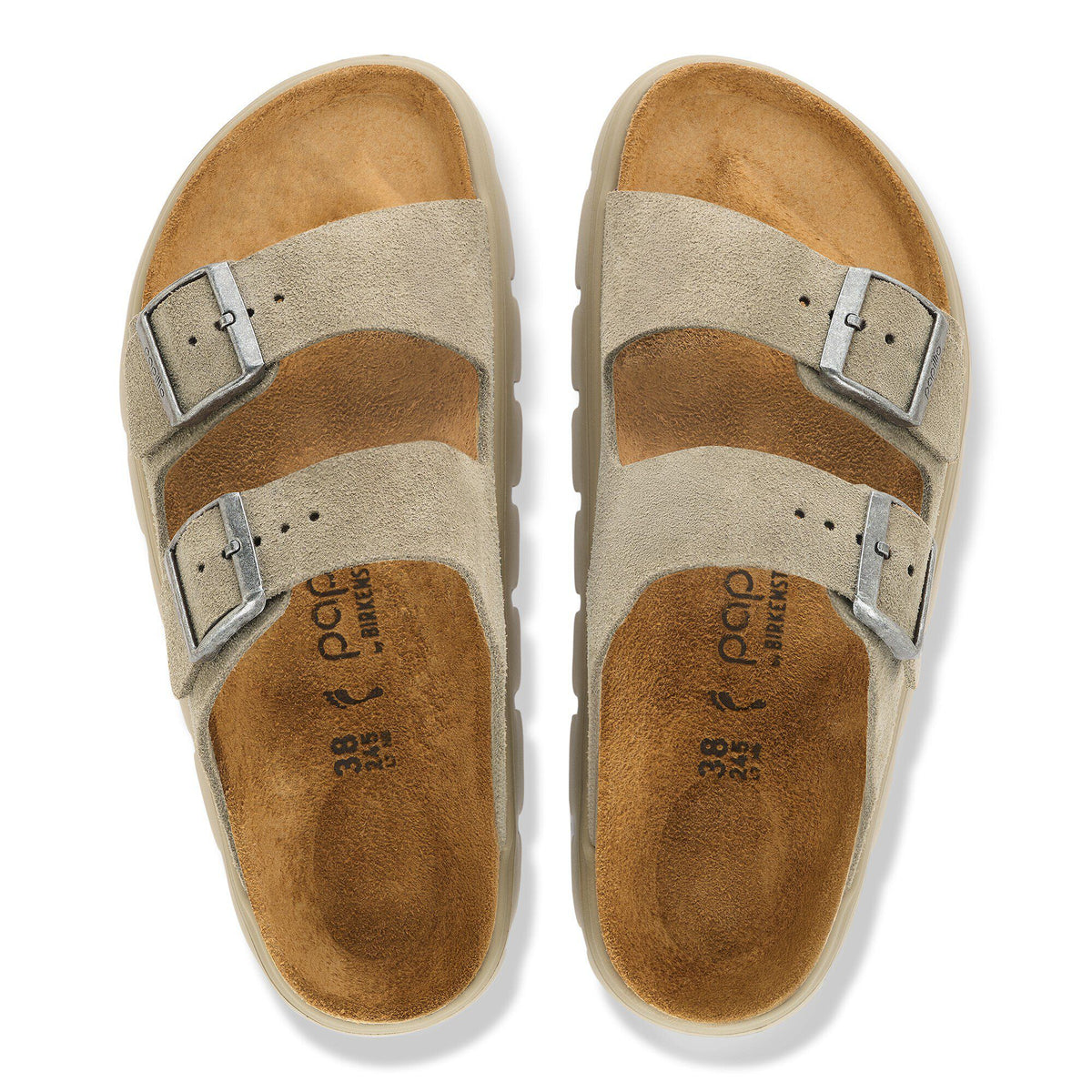 Arizona Chunky Suede Leather in Color Taupe Tonal | Birkenstock