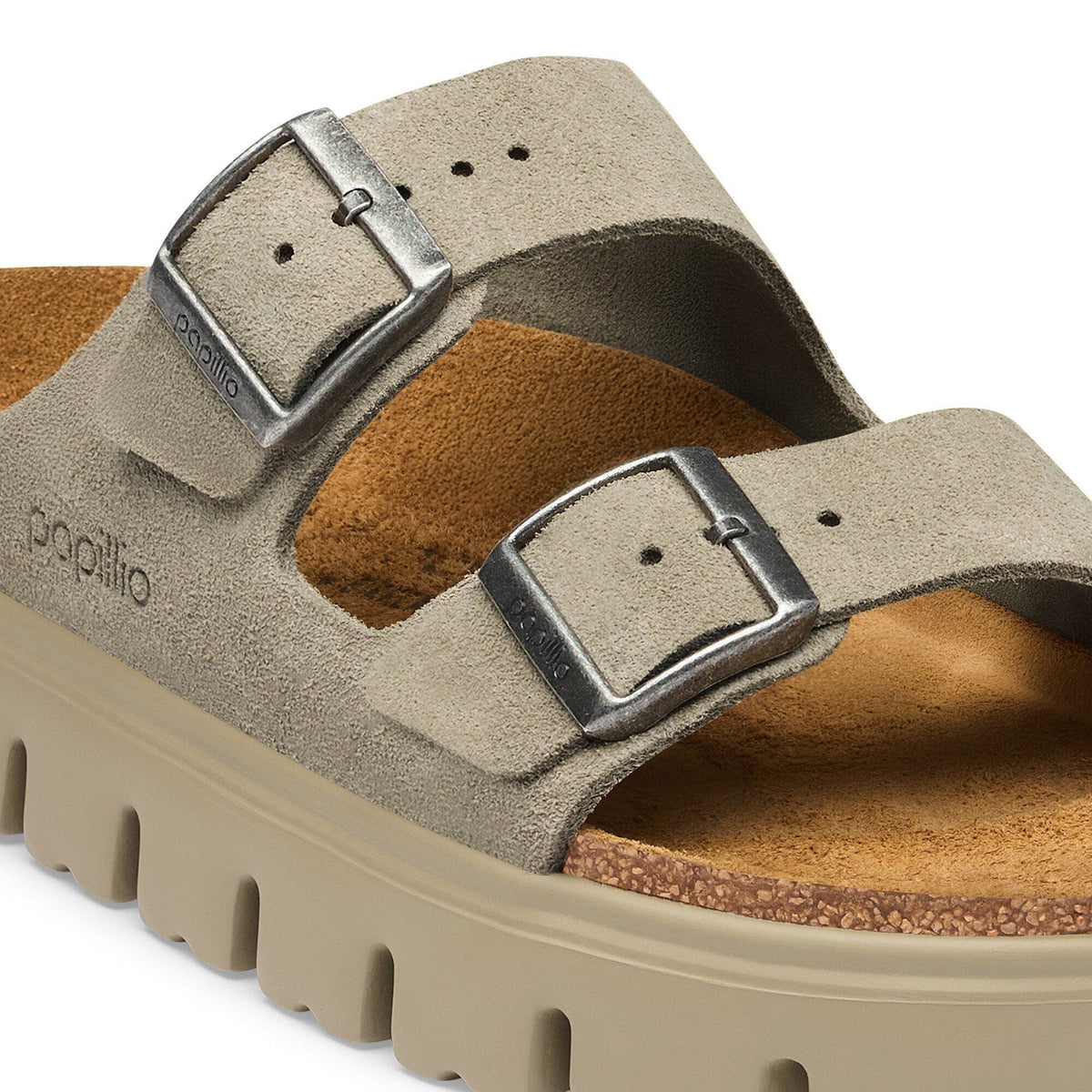 Arizona Chunky Suede Leather in Color Taupe Tonal | Birkenstock