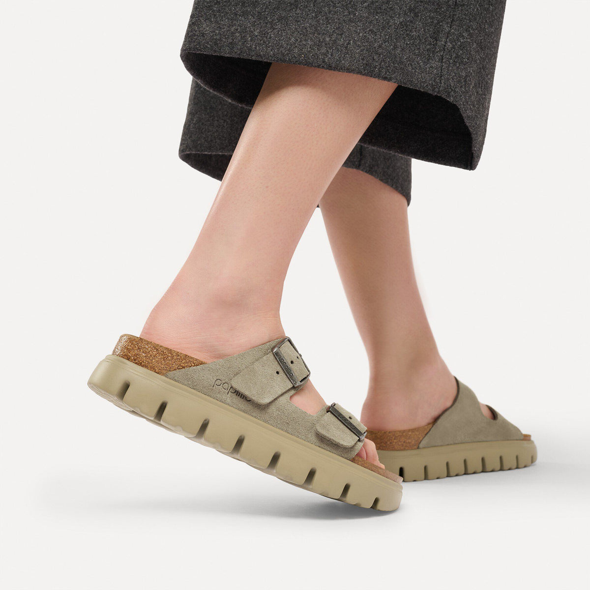 Arizona Chunky Suede Leather in Color Taupe Tonal | Birkenstock