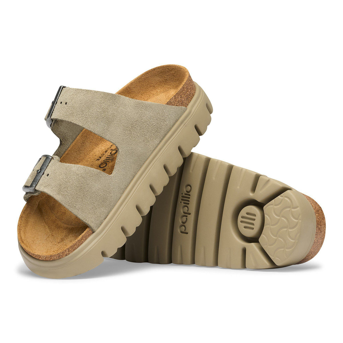 Arizona Chunky Suede Leather in Color Taupe Tonal | Birkenstock
