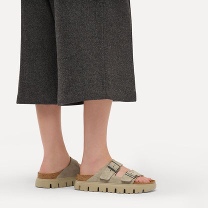 Arizona Chunky Suede Leather in Color Taupe Tonal | Birkenstock