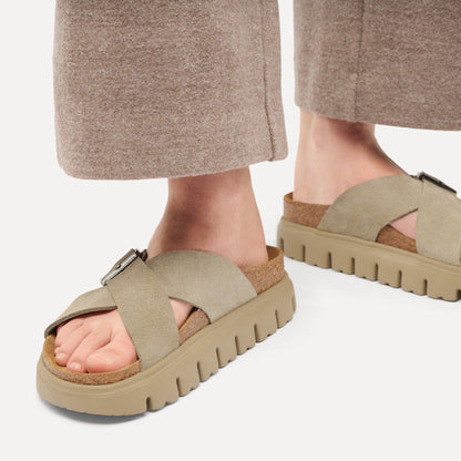 Siena  Chunky Suede Leather in Color Taupe | Birkenstock