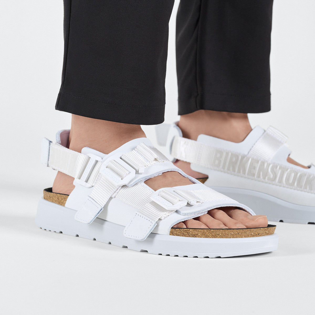 Shinjuku Leather-Textile in Color Antique White | Birkenstock
