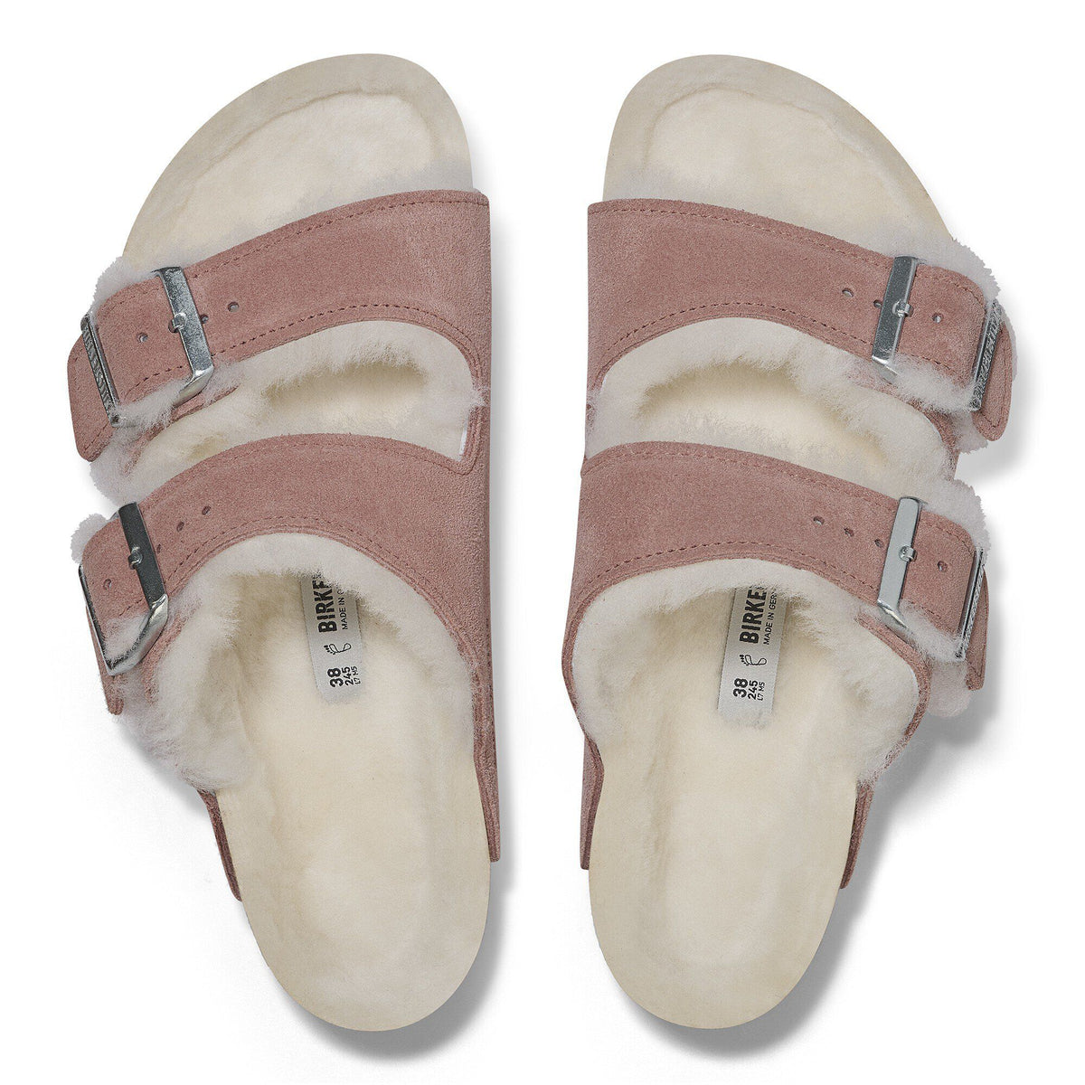 Arizona Shearling Suede Leather in Color Pink Clay | Birkenstock