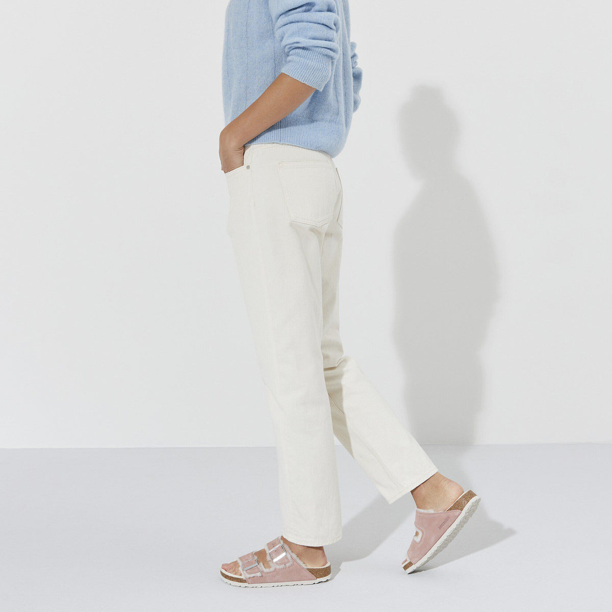 Arizona Shearling Suede Leather in Color Pink Clay | Birkenstock