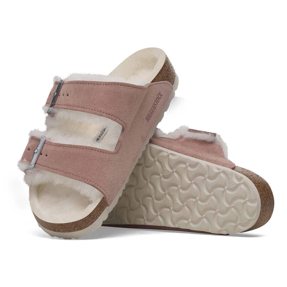Arizona Shearling Suede Leather in Color Pink Clay | Birkenstock
