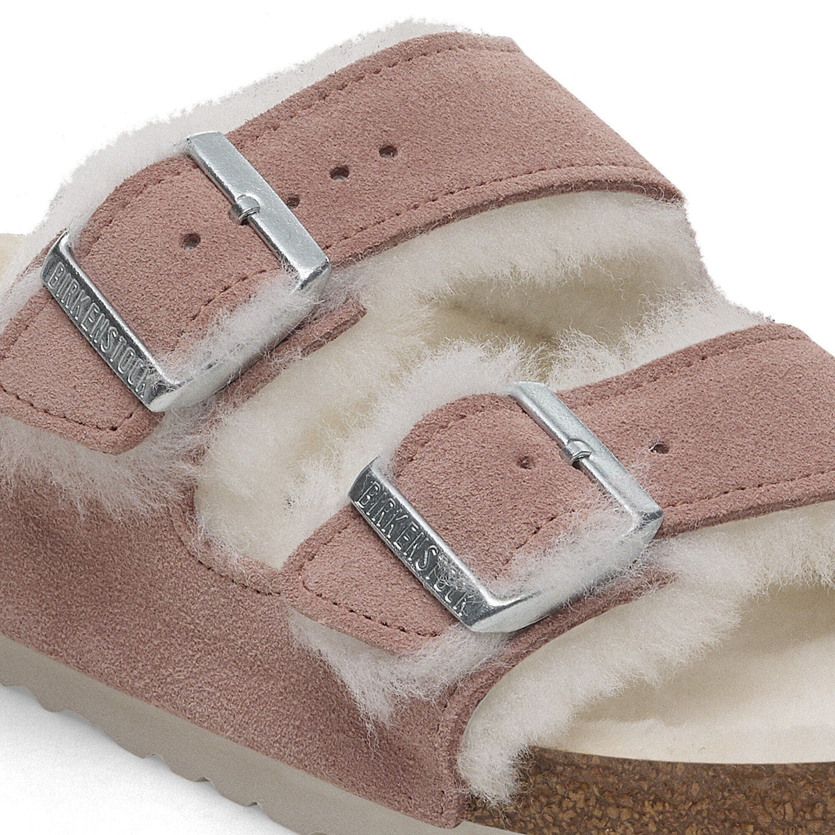 Arizona Shearling Suede Leather in Color Pink Clay | Birkenstock