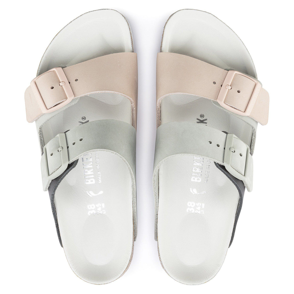Arizona Split Nubuck Leather in Color Mineral/Light Rose | Birkenstock