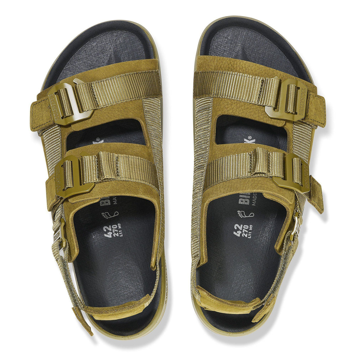 Shinjuku Leather-Textile in Color Pine Green | Birkenstock
