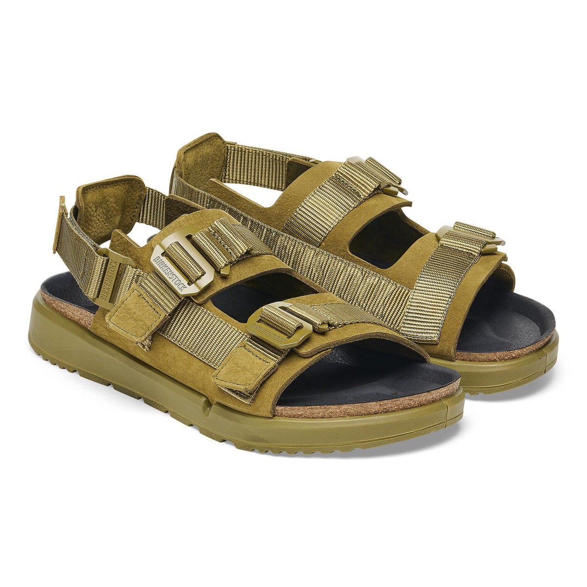 Shinjuku Leather-Textile in Color Pine Green | Birkenstock