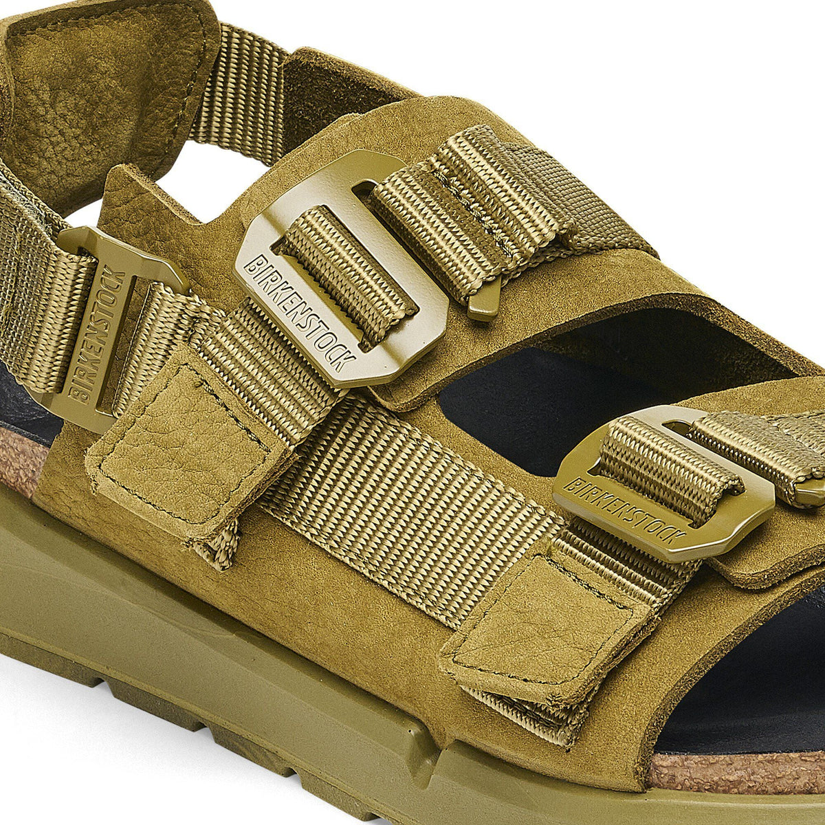 Shinjuku Leather-Textile in Color Pine Green | Birkenstock