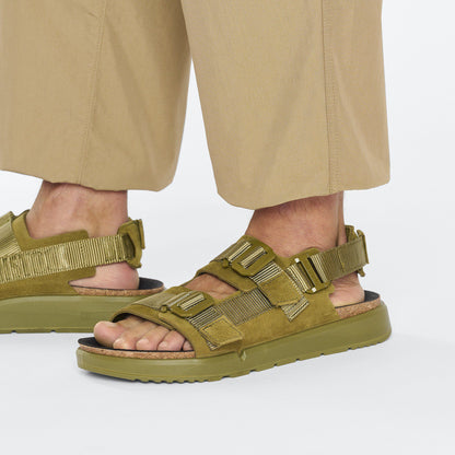 Shinjuku Leather-Textile in Color Pine Green | Birkenstock