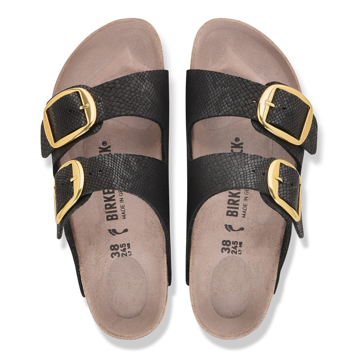 Arizona Big Buckle Synthetics in Color Python Black | Birkenstock