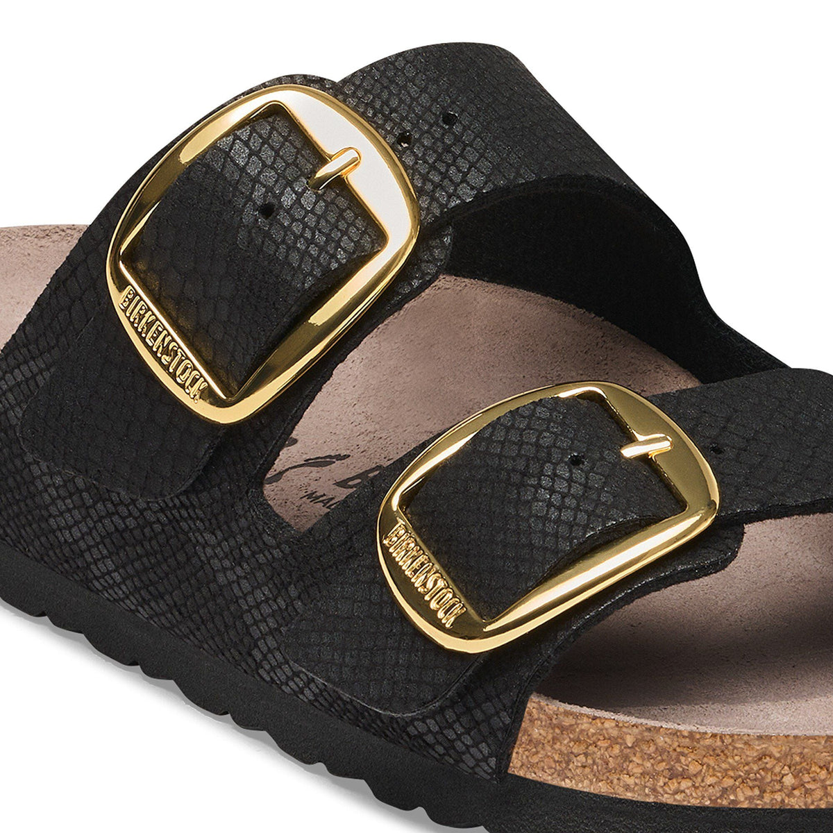 Arizona Big Buckle Synthetics in Color Python Black | Birkenstock
