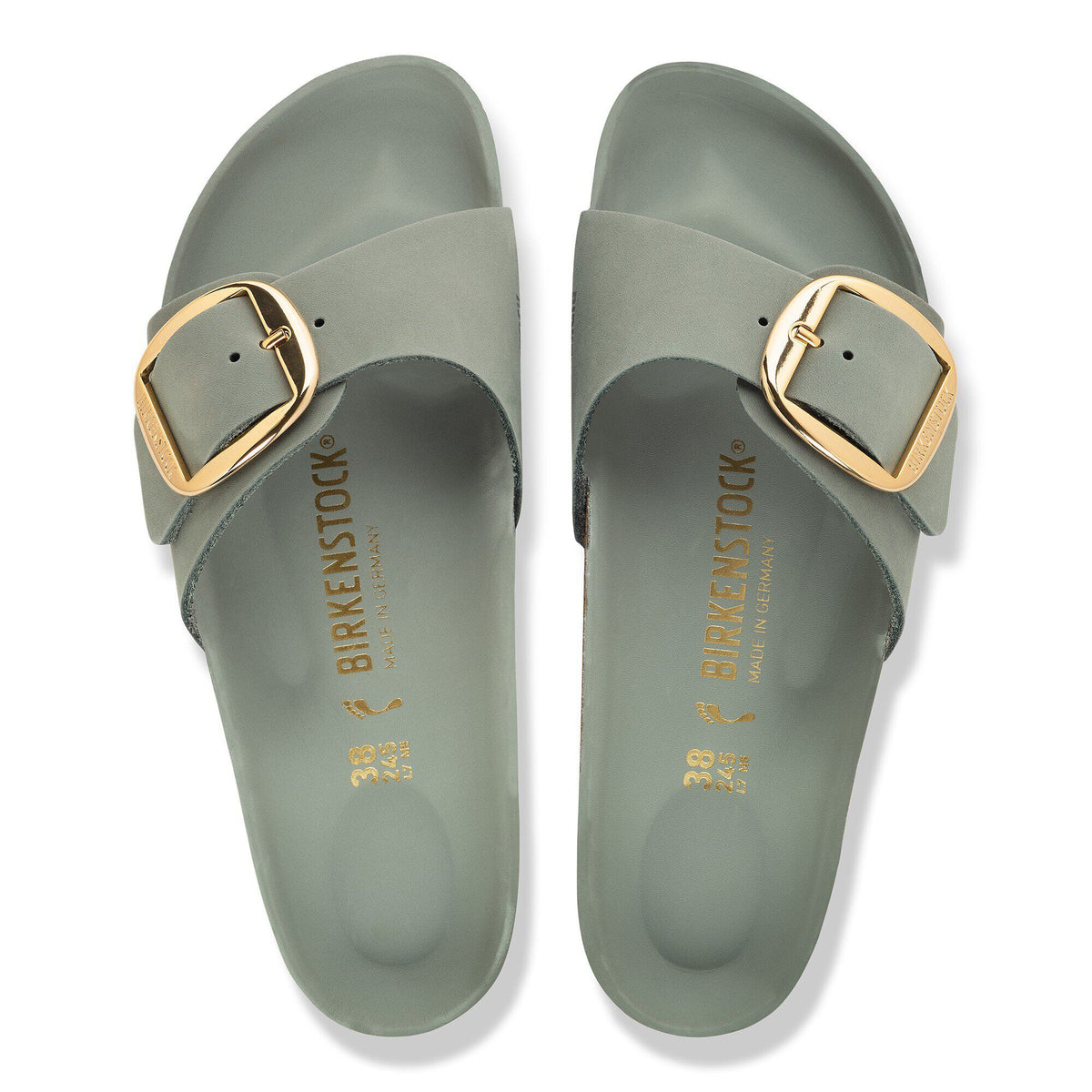 Madrid Big Buckle Oiled Leather in Color Pure Sage | Birkenstock