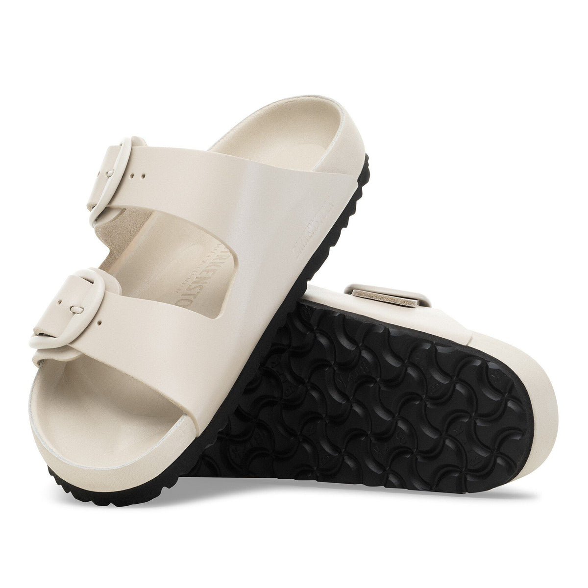 Arizona Big Buckle Leather in Color New Dressy Oyster | Birkenstock