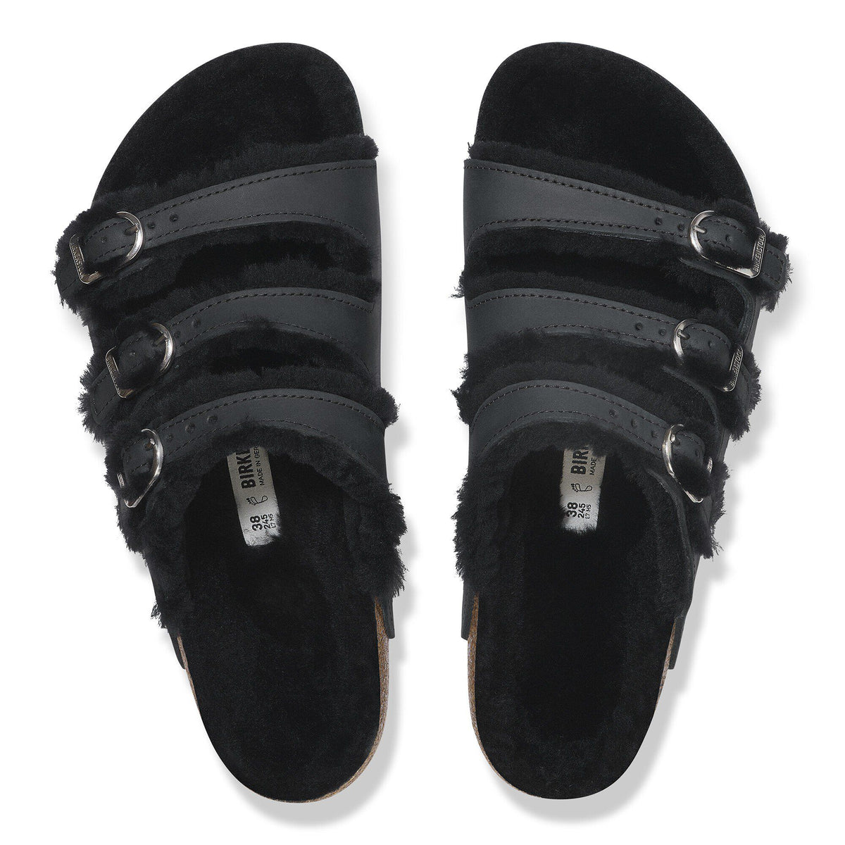 Florida Shearling Oiled Leather in Color Black | Birkenstock