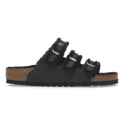 Florida Shearling Oiled Leather in Color Black | Birkenstock