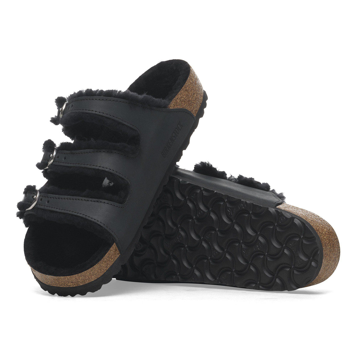 Florida Shearling Oiled Leather in Color Black | Birkenstock