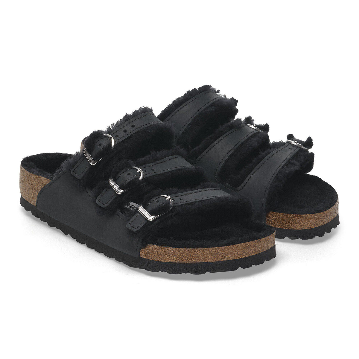 Florida Shearling Oiled Leather in Color Black | Birkenstock