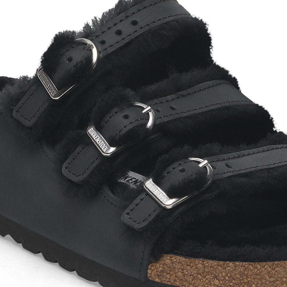 Florida Shearling Oiled Leather in Color Black | Birkenstock