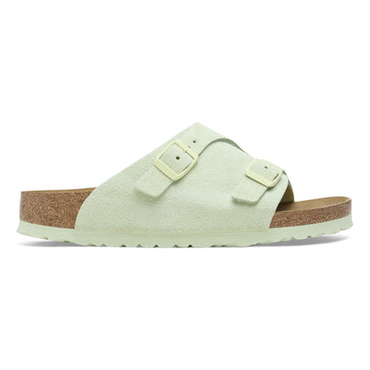 Zürich Suede Leather in Color Faded Lime | Birkenstock