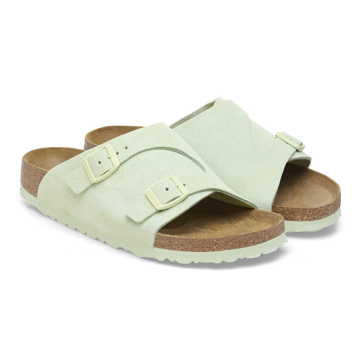 Zürich Suede Leather in Color Faded Lime | Birkenstock