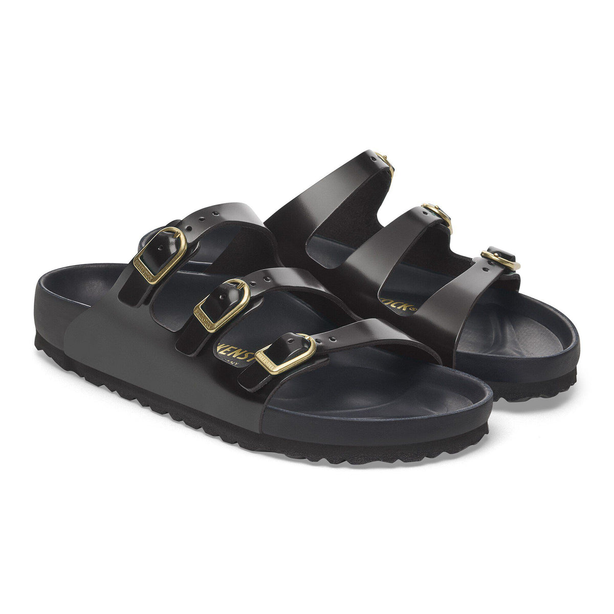 Florida Exquisite Natural Leather Patent in Color High Shine Black | Birkenstock