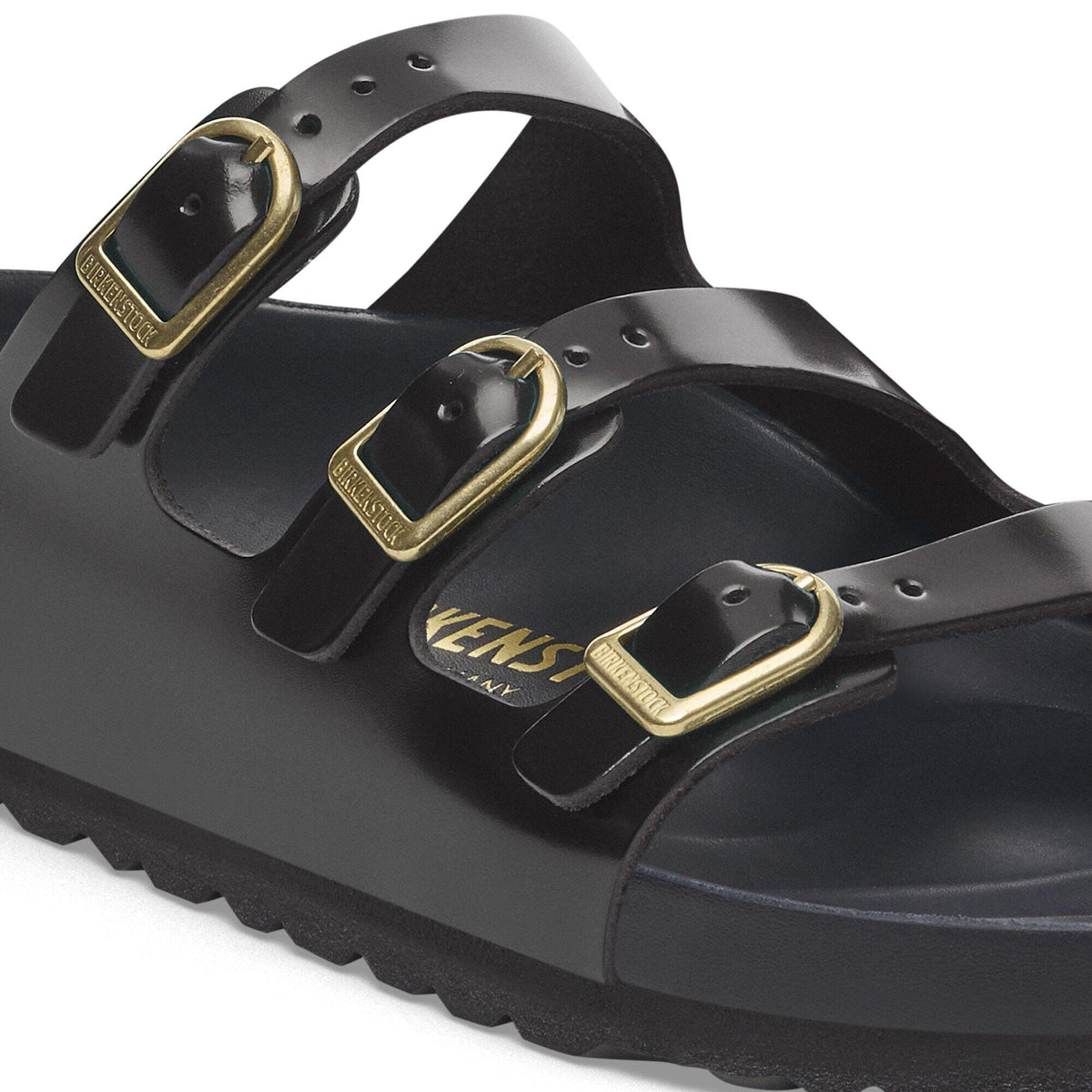 Florida Exquisite Natural Leather Patent in Color High Shine Black | Birkenstock