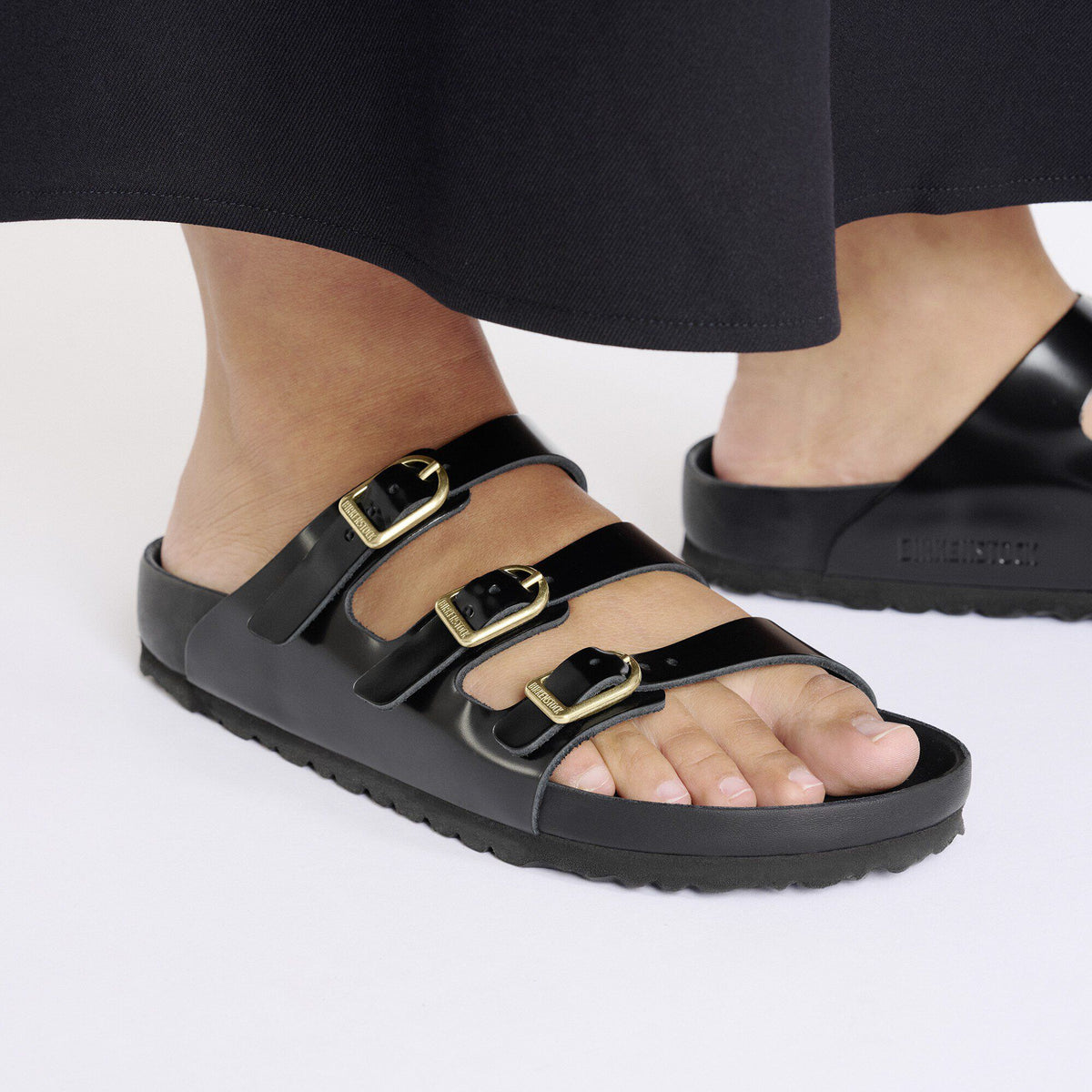 Florida Exquisite Natural Leather Patent in Color High Shine Black | Birkenstock