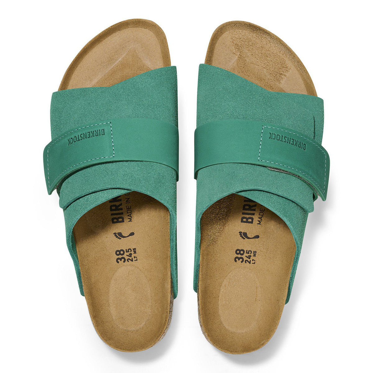 Kyoto Nubuck-Suede Leather in Color Digital Green | Birkenstock