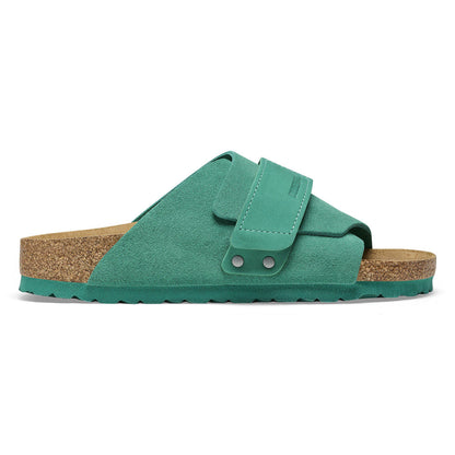 Kyoto Nubuck-Suede Leather in Color Digital Green | Birkenstock