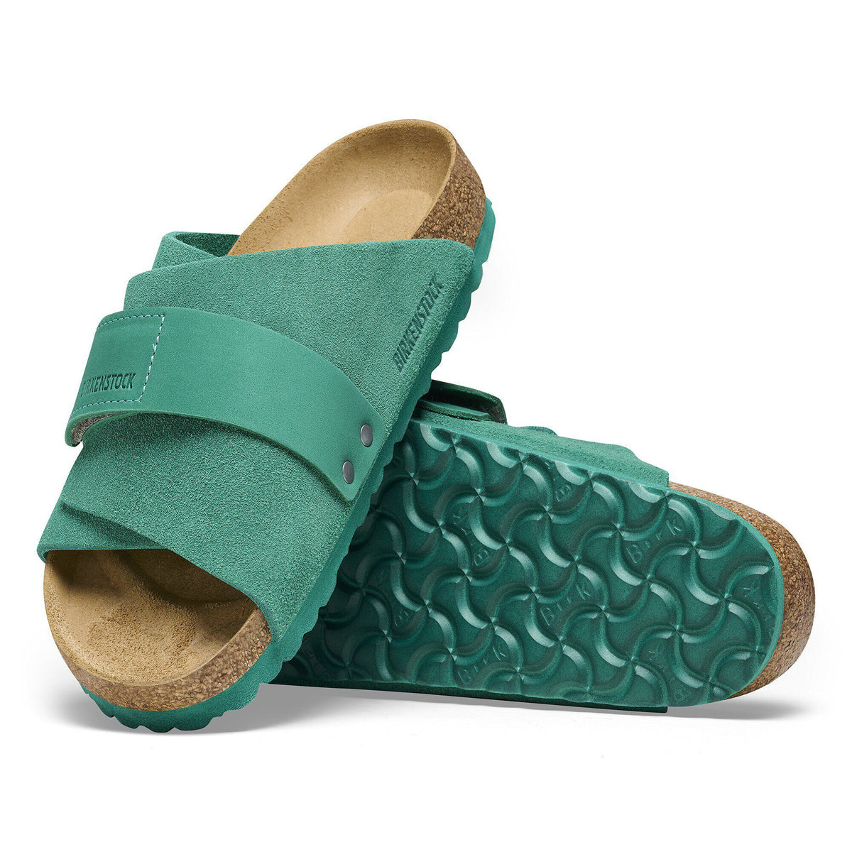 Kyoto Nubuck-Suede Leather in Color Digital Green | Birkenstock