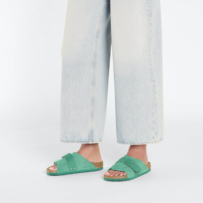 Kyoto Nubuck-Suede Leather in Color Digital Green | Birkenstock