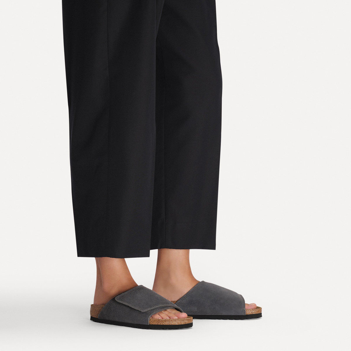 Solana Suede Leather in Color Charcoal | Birkenstock