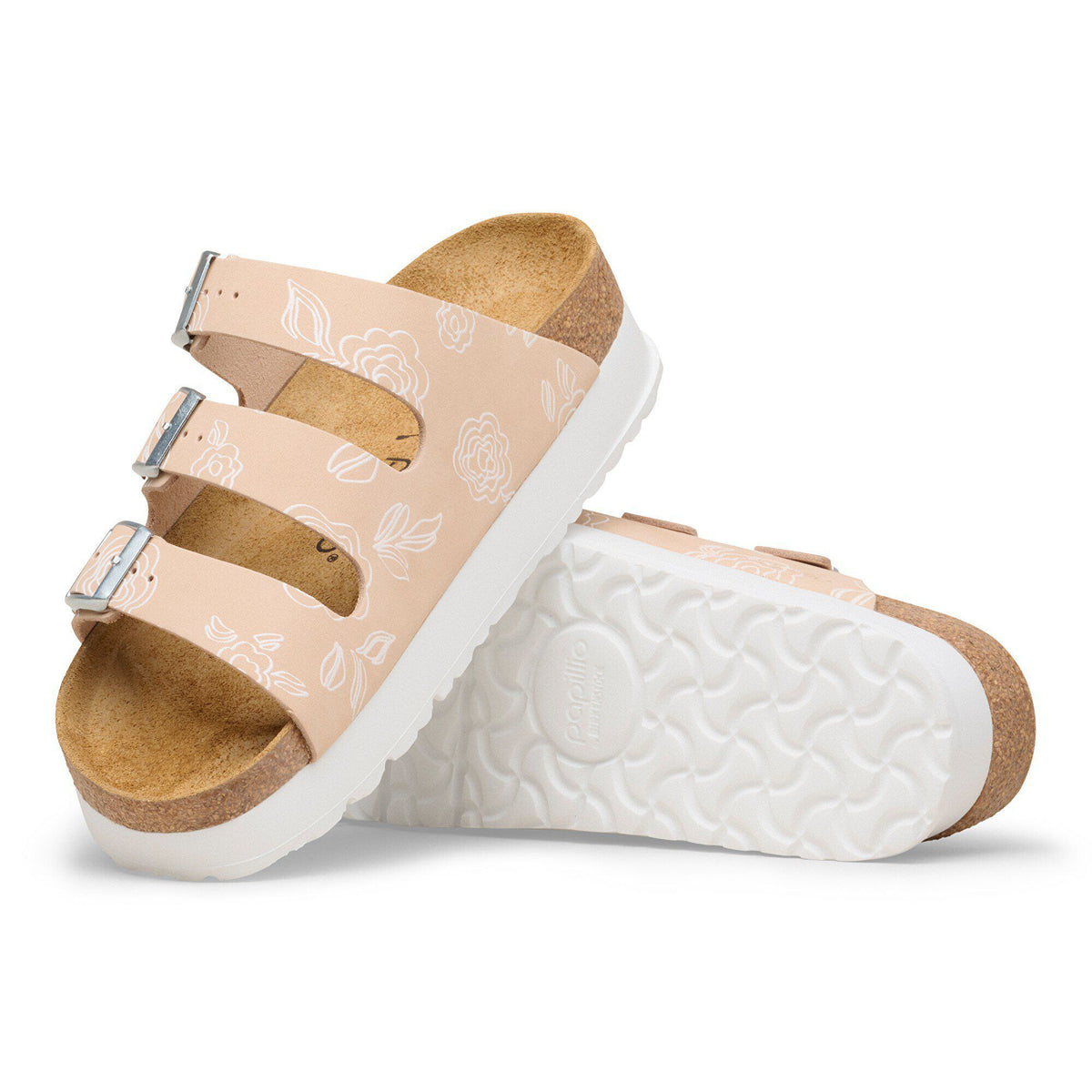 Florida Flex Platform Nubuck Leather in Color Light Rose Flower | Birkenstock