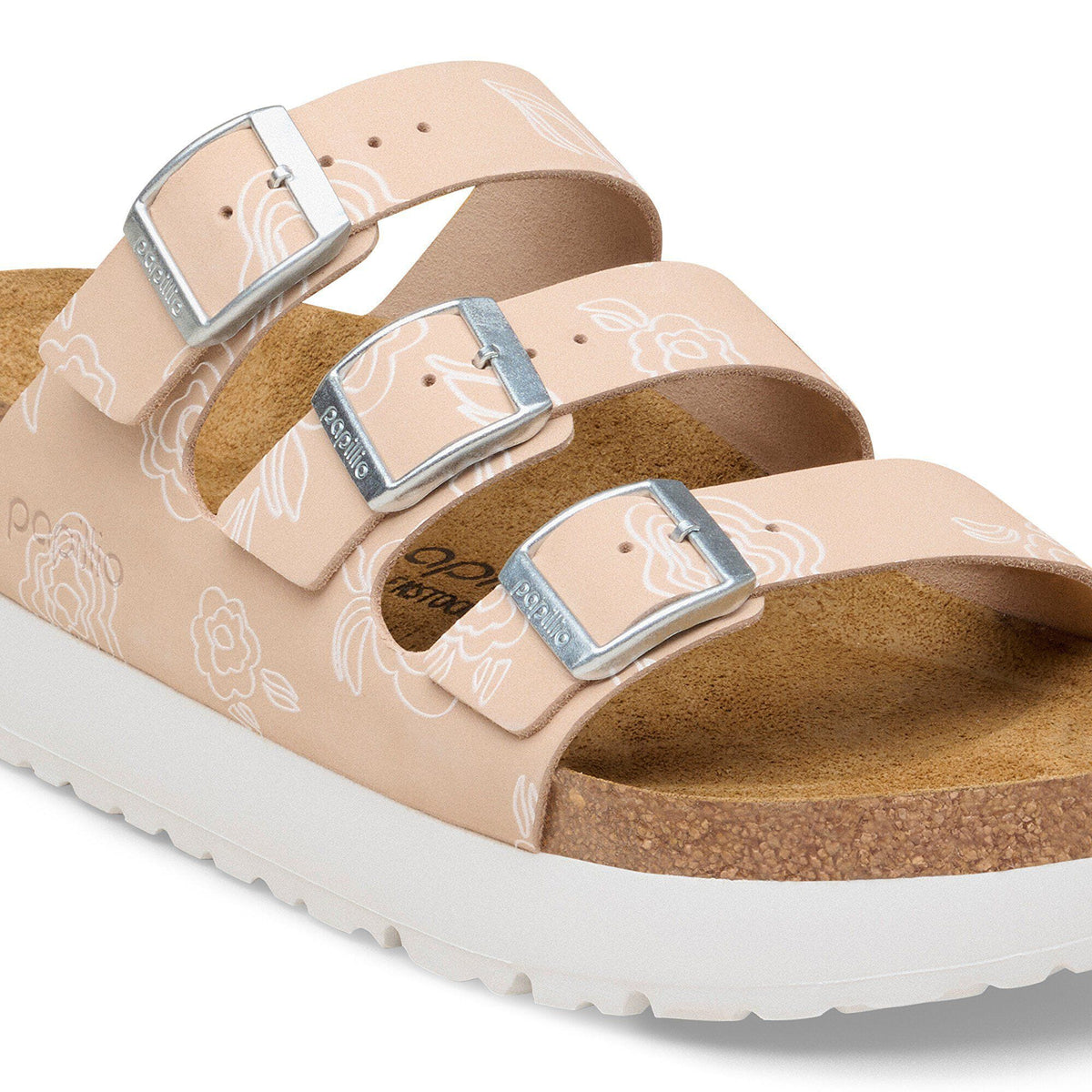 Florida Flex Platform Nubuck Leather in Color Light Rose Flower | Birkenstock