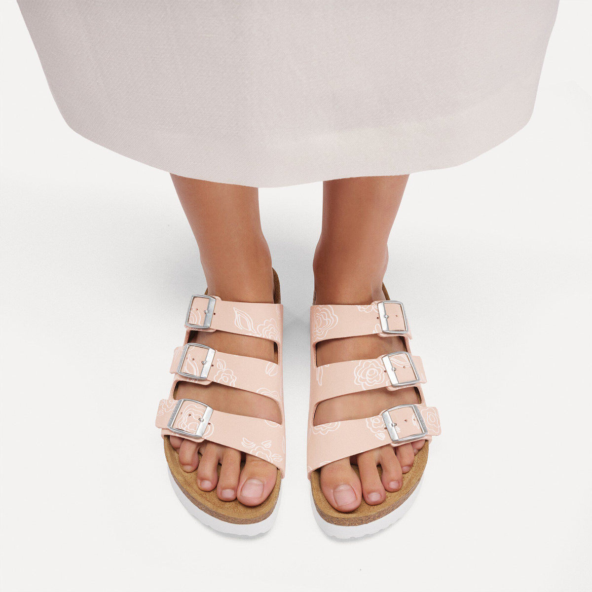 Florida Flex Platform Nubuck Leather in Color Light Rose Flower | Birkenstock