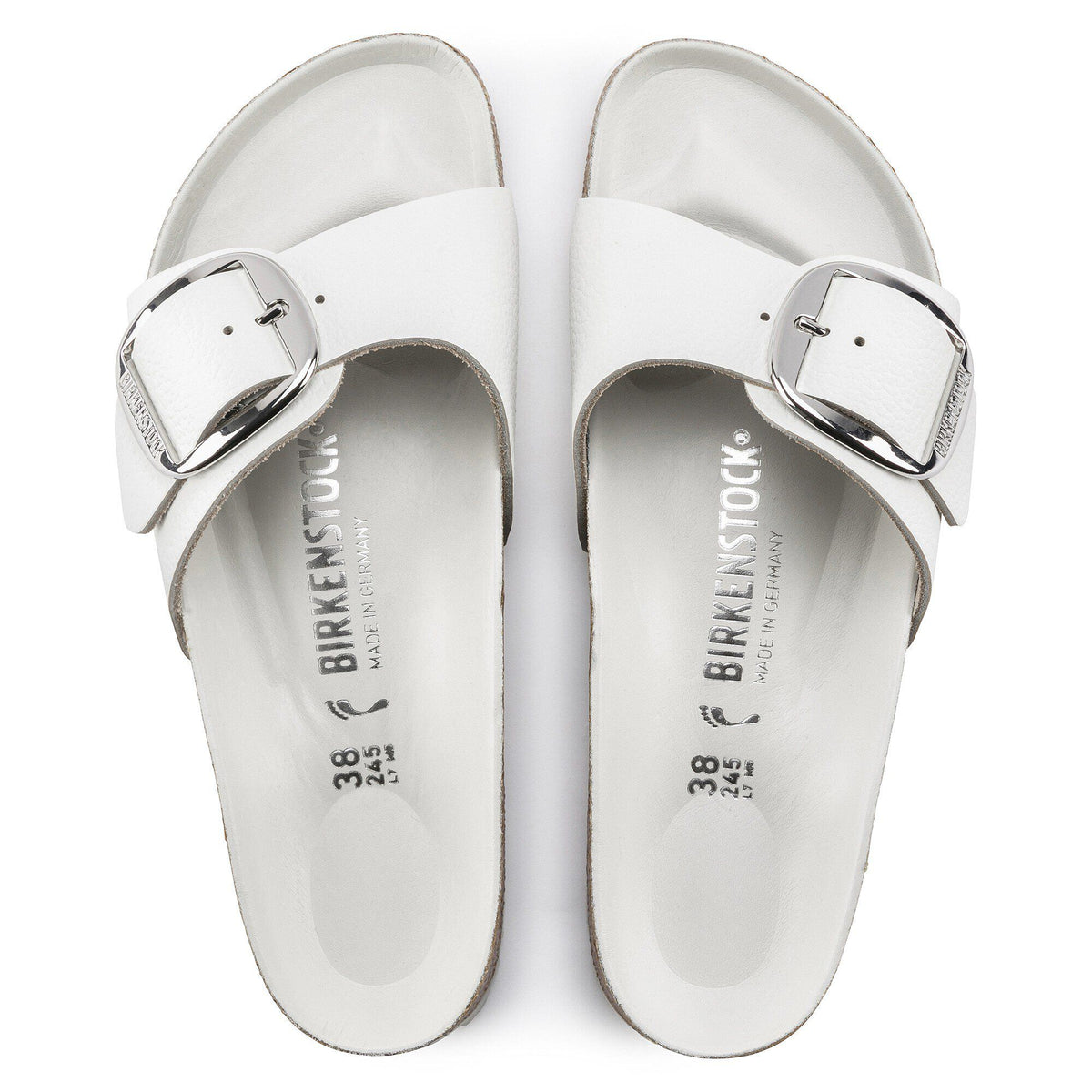 Madrid Big Buckle Leather in Color White | Birkenstock