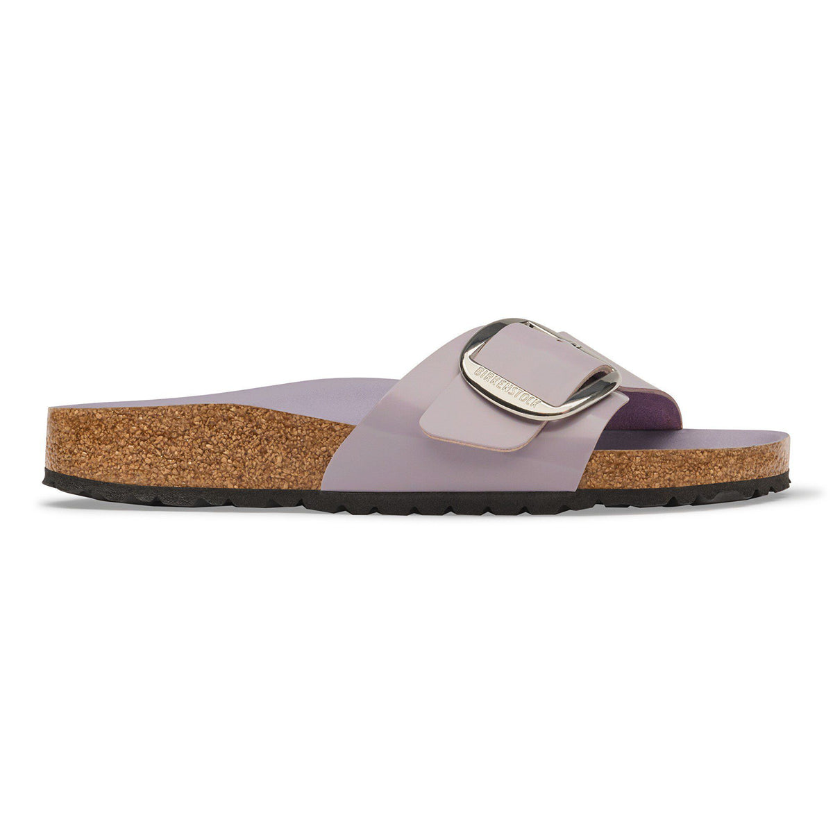 Madrid Big Buckle Natural Leather Patent in Color High-Shine Lavender Sky | Birkenstock