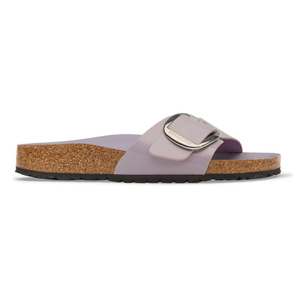 Madrid Big Buckle Natural Leather Patent in Color High-Shine Lavender Sky | Birkenstock