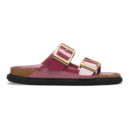 Arizona Droplet Buckle Natural Leather Patent in Color Zinfandel High Shine | Birkenstock