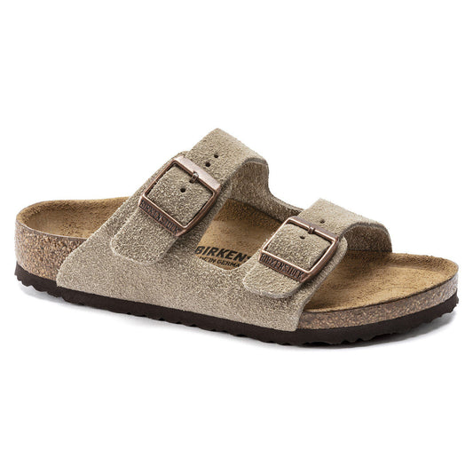 Arizona Kids Suede Leather in Color Taupe | Birkenstock