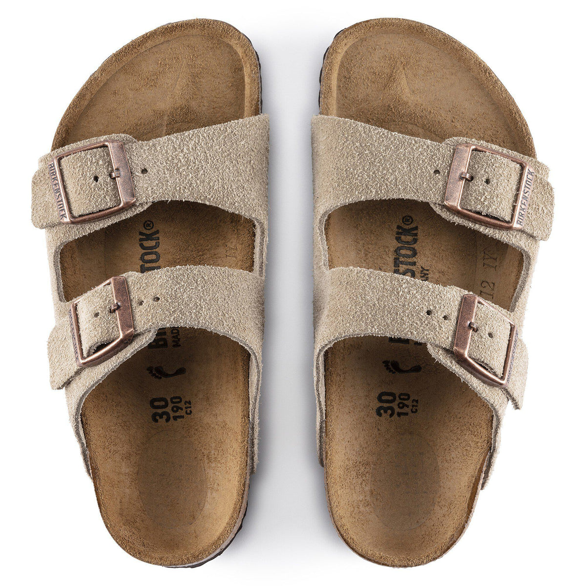 Arizona Kids Suede Leather in Color Taupe | Birkenstock
