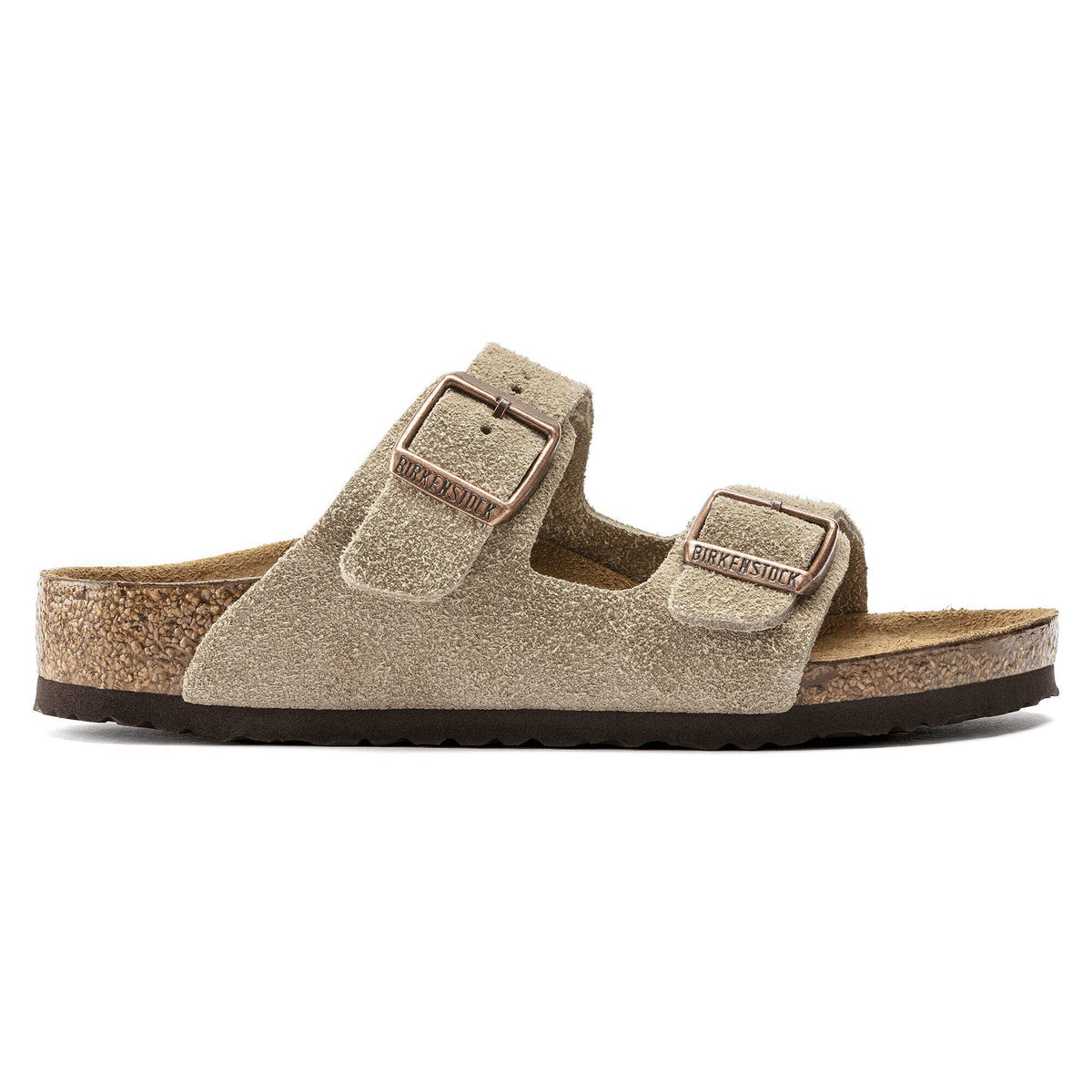 Arizona Kids Suede Leather in Color Taupe | Birkenstock