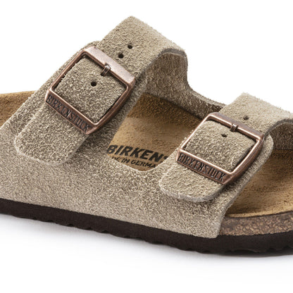 Arizona Kids Suede Leather in Color Taupe | Birkenstock