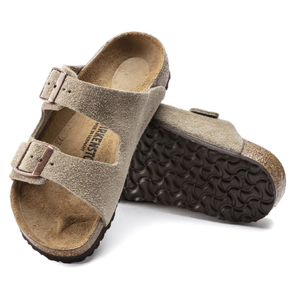 Arizona Kids Suede Leather in Color Taupe | Birkenstock