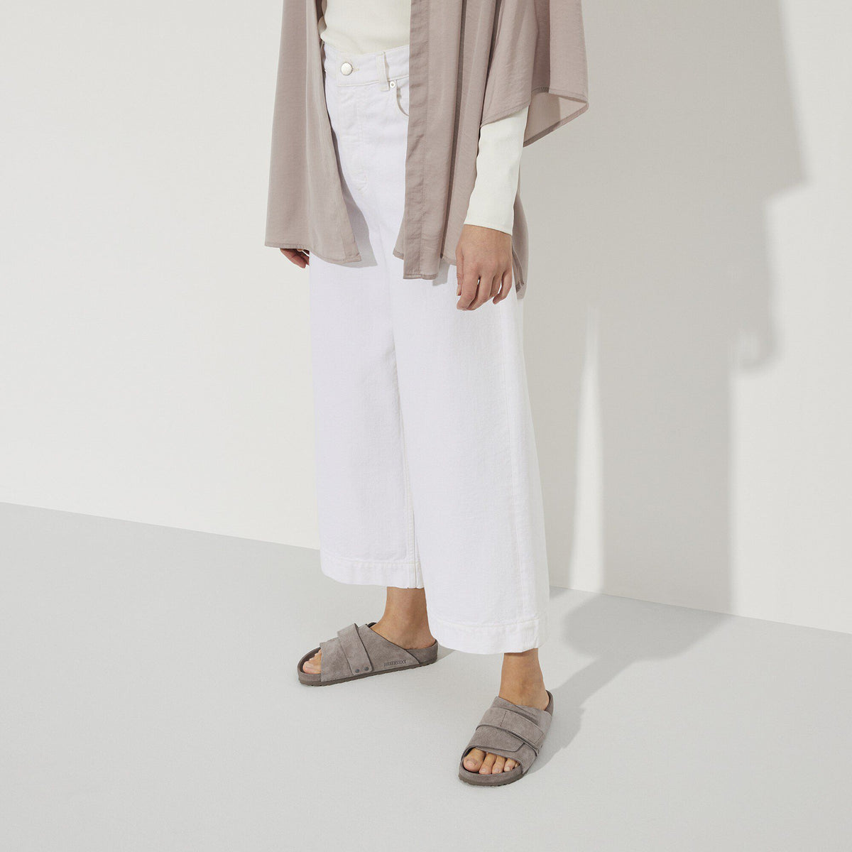 Kyoto Suede Leather in Color Gray Taupe | Birkenstock
